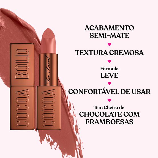 Batom Too Faced Cocoa Bold Power Pigment Cream